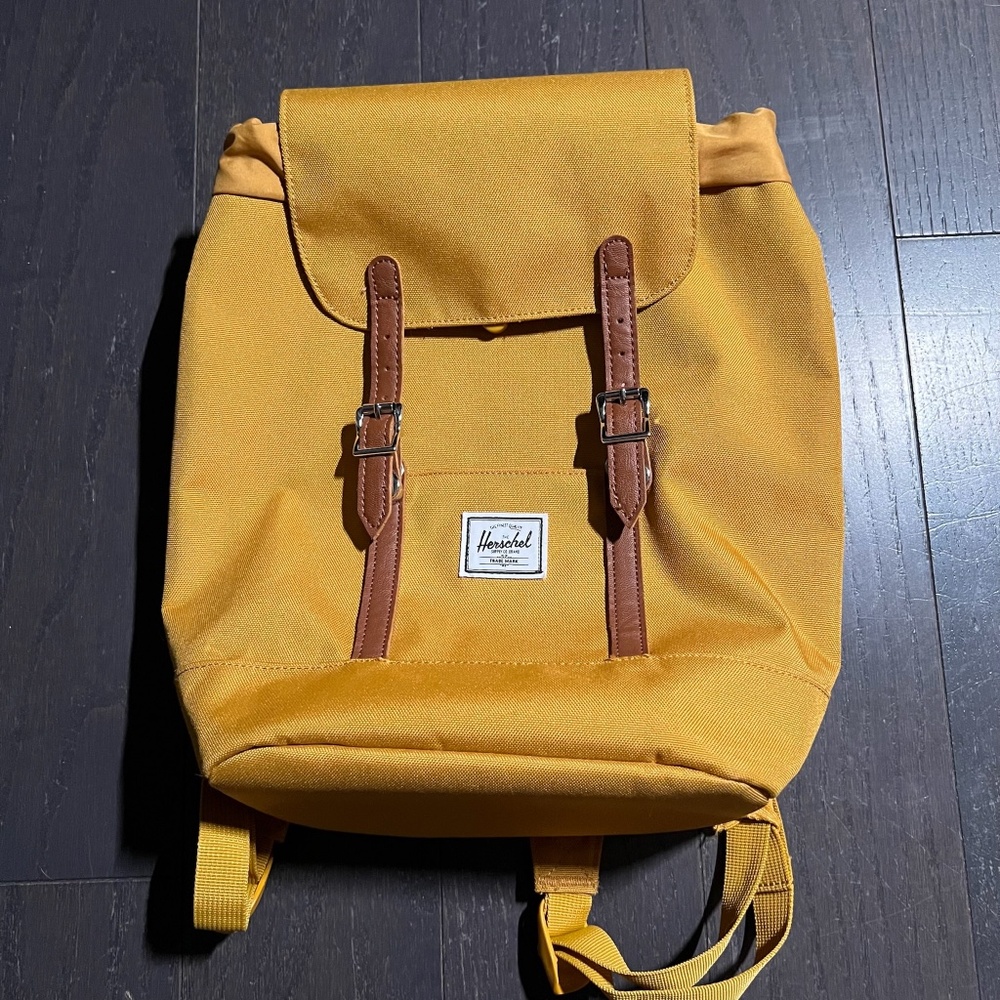 Hershel yellow backpack Little America Backpack Yellow Chicory Coffee